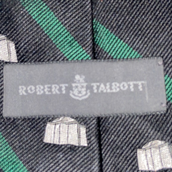 Robert Talbott Black and Green Geometric Tie